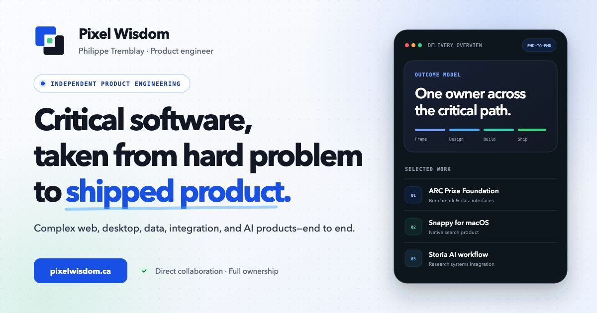 Pixel Wisdom | Product Engineering for Critical Builds
